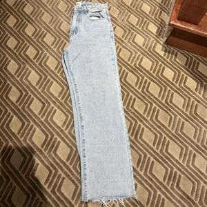 Princess Polly Light Blue Straight Leg Jeans